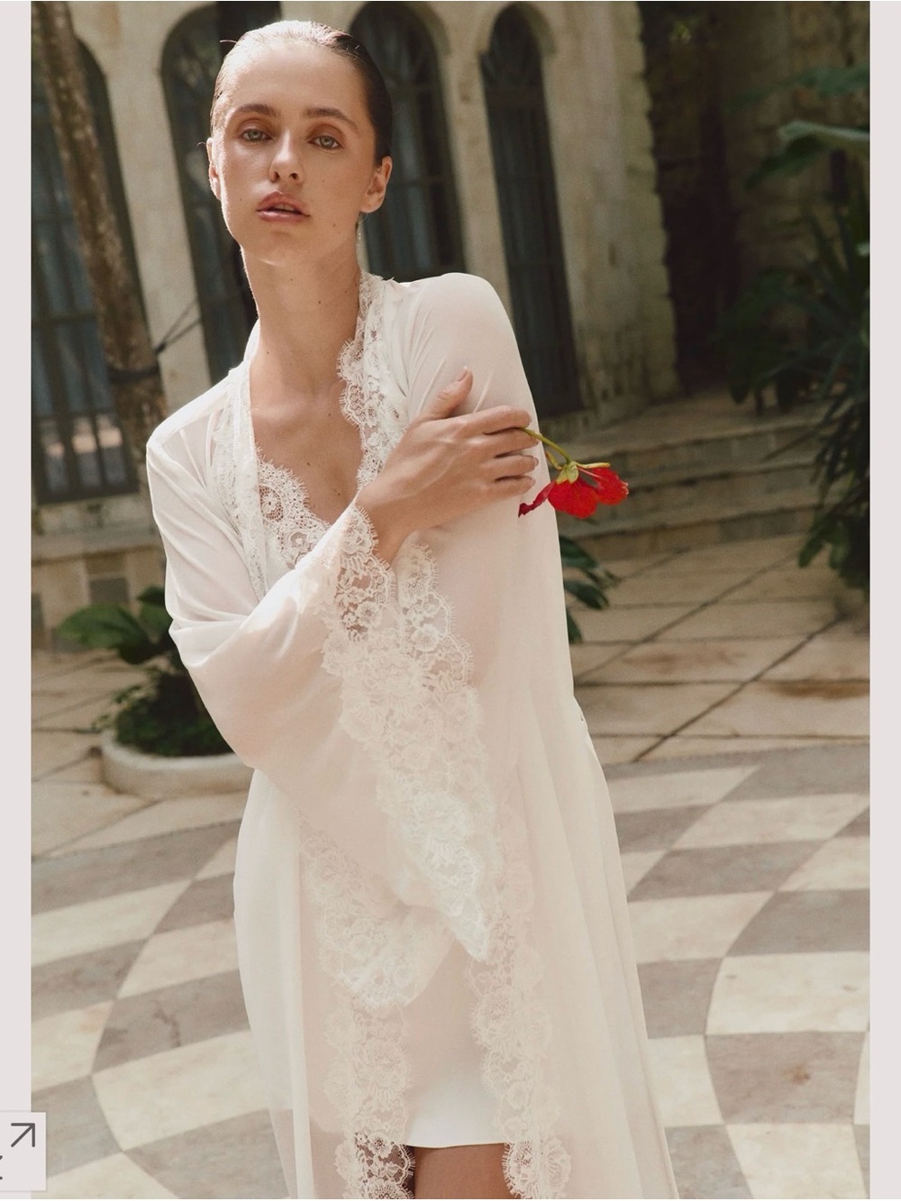 Lace-Trim Robe - Picture 3 of 4